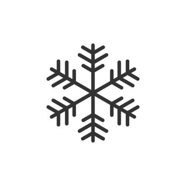 Kar tanesi simgesi izole. Düz tasarım. Vektör İllüstrasyonu