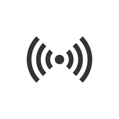 Wi-Fi ağ sembolü izole edildi. Düz dizayn. Vektör İllüstrasyonu