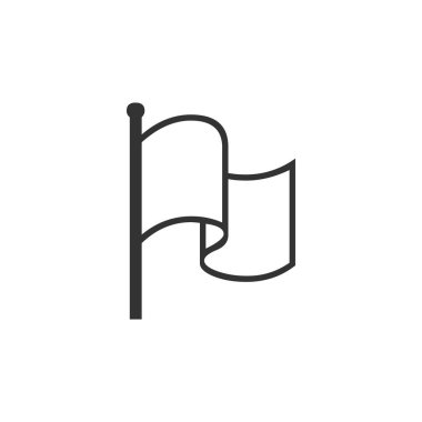 Bayrak simgesi yalıtılmış. Düz tasarım. Vektör İllüstrasyonu