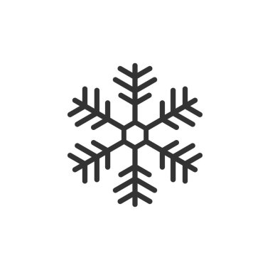 Kar tanesi simgesi izole. Düz tasarım. Vektör İllüstrasyonu