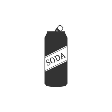 Soda izole simgesi olabilir. Düz tasarım. Vektör İllüstrasyonu