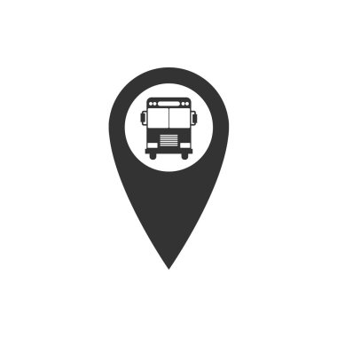 Veri günü simgesi yalıtılmış harita işaretçisi. Düz tasarım. Vektör İllüstrasyonu