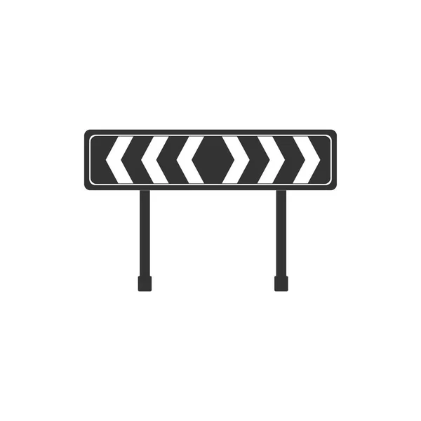 Safety barricade symbol icon isolated. Traffic sign road. Road block sign. Flat design. Vector Illustration — Stock Vector