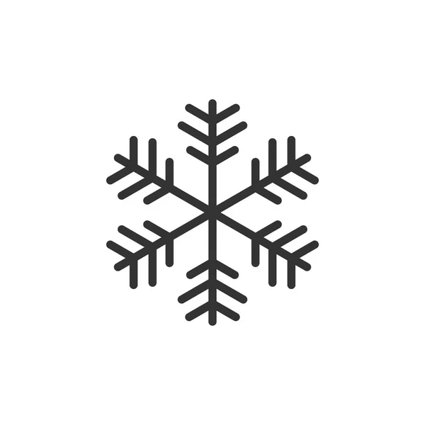 Ikona śnieżynka na białym tle. Płaska konstrukcja. Ilustracja wektorowa — Wektor stockowy