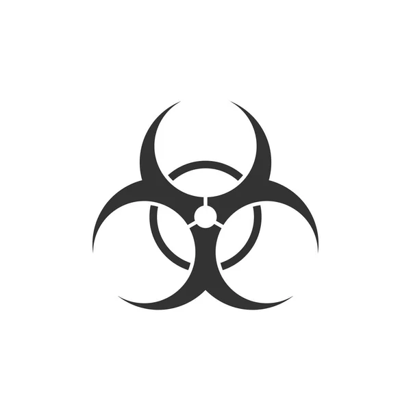 Symbool pictogram voor Biohazard geïsoleerd. Plat ontwerp. Vector illustratie — Stockvector