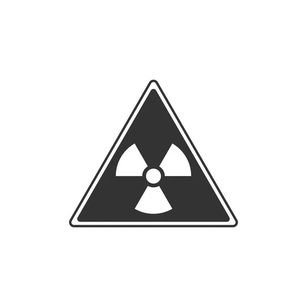 Triangle sign with radiation symbol icon isolated. Flat design. Vector Illustration — Stock Vector