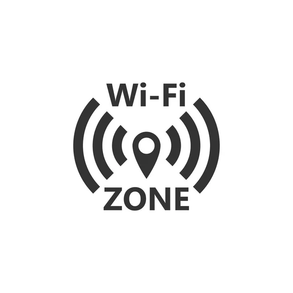 Icono de red Wi-Fi aislado. Diseño plano. Ilustración vectorial — Vector de stock