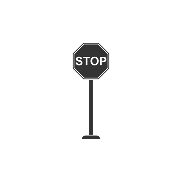 Stoppskylt isolerad. Stopp symbol för trafik reglerande varning. Platt design. Vektor illustration — Stock vektor