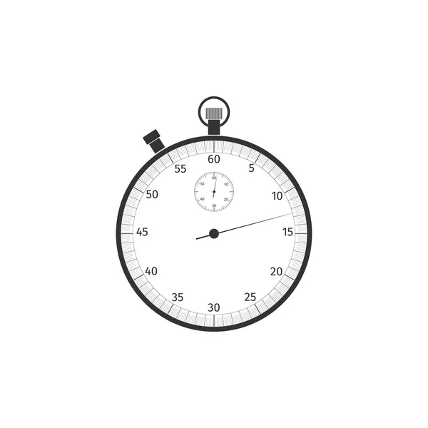 Klassiek stopwatch icoon geïsoleerd. Timer pictogram. Chronometer-teken. Plat ontwerp. Vector illustratie — Stockvector