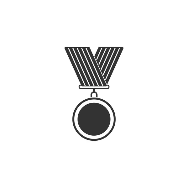 Icona della medaglia isolata. Simbolo del vincitore. Design piatto. Illustrazione vettoriale — Vettoriale Stock