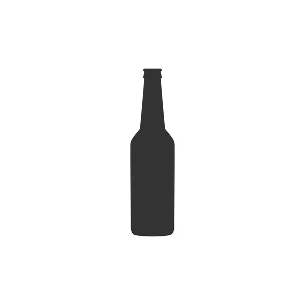 Bier fles pictogram geïsoleerd. Plat ontwerp. Vector illustratie — Stockvector