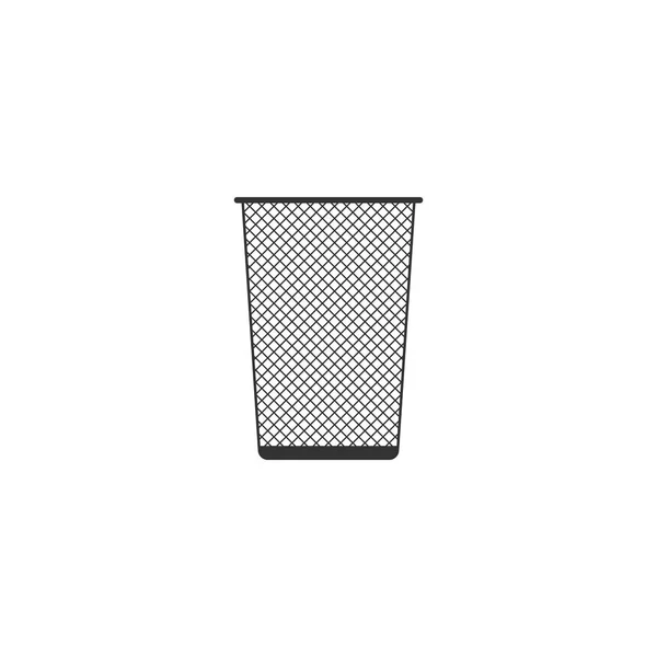 Иконка мусорного бака изолирована. Знак мусорного бака. Reycle basket icon. Значок офисного мусора. Плоский дизайн. Векторная миграция — стоковый вектор