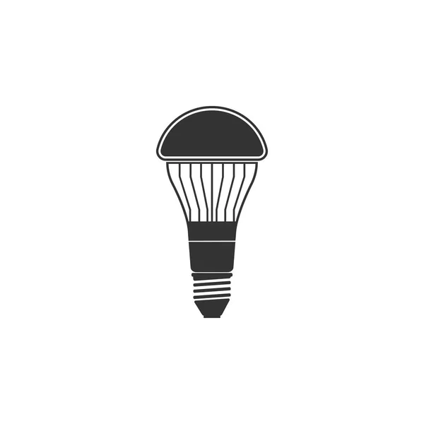 LED-Glühbirnen-Symbol isoliert. Sparsame LED-Leuchtmittel. Energiesparlampen sparen. flache Bauweise. Vektorillustration — Stockvektor