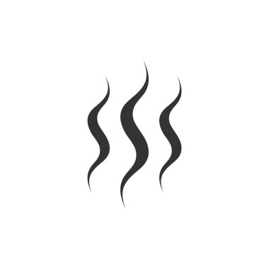 Buhar simgesi izole. Düz tasarım. Vektör İllüstrasyonu