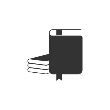 Kitap simgesi yalıtılmış. Düz tasarım. Vektör İllüstrasyonu