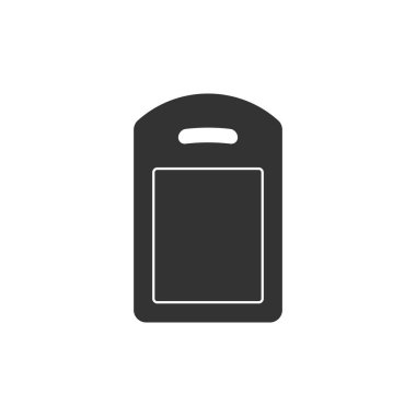 Kesme tahtası simgesi izole. Doğrama Tahtası sembolü. Düz tasarım. Vektör İllüstrasyonu