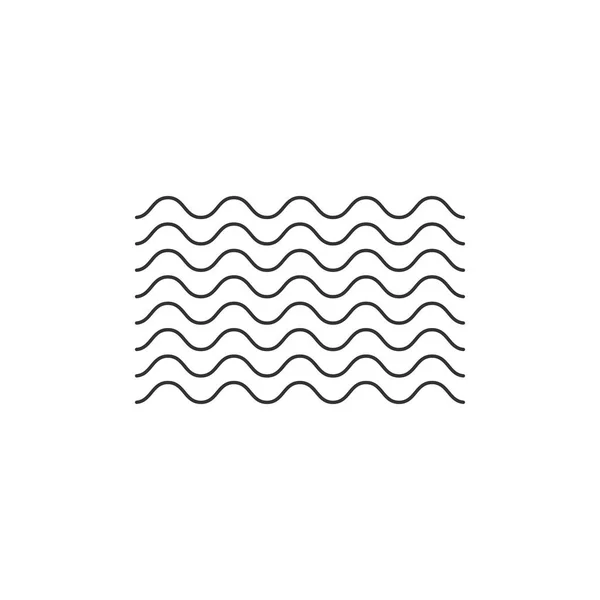 Dalgalar simgesi yalıtılmış. Düz tasarım. Vektör İllüstrasyonu