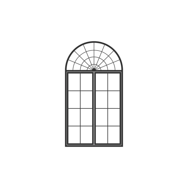 Fenster-Symbol isoliert. flache Bauweise. Vektorillustration — Stockvektor