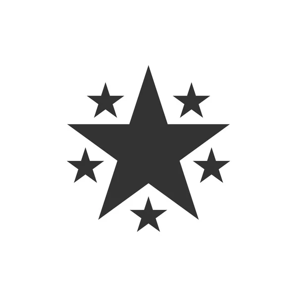 Icono de estrella aislado. Favorito, Mejor Clasificación, Símbolo de premio. Diseño plano. Ilustración vectorial — Vector de stock