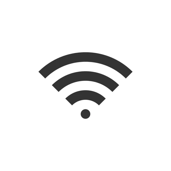 Icône de symbole de réseau Internet sans fil Wi-Fi isolé. Design plat. Illustration vectorielle — Image vectorielle