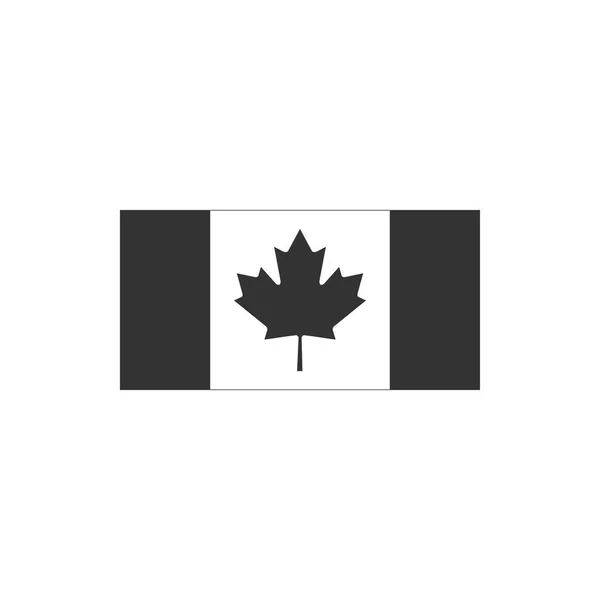 Bandera de Canadá icono aislado. Diseño plano. Ilustración vectorial — Vector de stock