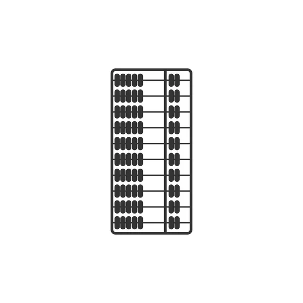 Abacus-pictogram geïsoleerd. Traditionele tellings frame. Onderwijs teken. Wiskunde school. Plat ontwerp. Vector illustratie — Stockvector