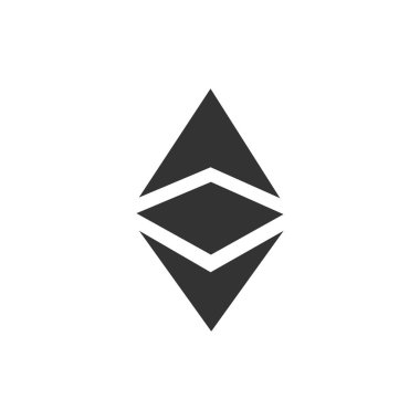 Cryptocurrency sikke Ethereum klasik Etc simgesi izole. Fiziksel biraz para. Dijital para birimi. Altcoin sembolü. Blockchain tabanlı güvenli kripto para birimi. Düz tasarım. Vektör İllüstrasyonu