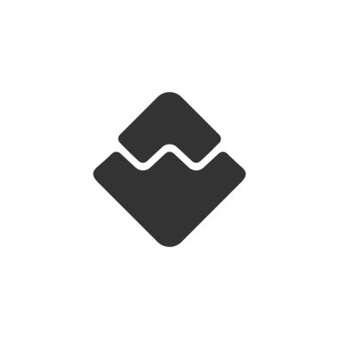 Cryptocurrency sikke Dalgaları simgesi yalıtılmış. Fiziksel biraz para. Dijital para birimi. Altcoin sembolü. Blockchain tabanlı güvenli kripto para birimi. Düz tasarım. Vektör İllüstrasyonu