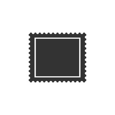 Posta pulu simgesi izole. Düz tasarım. Vektör İllüstrasyonu