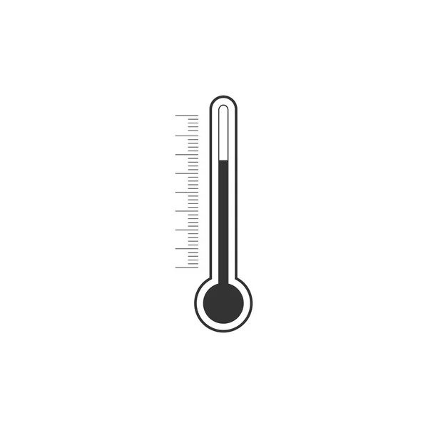 Icono del termómetro aislado. Diseño plano. Ilustración vectorial — Vector de stock