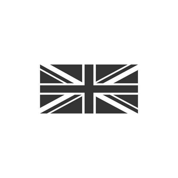 Το εικονίδιο της σημαίας της Μεγάλης Βρετανίας απομονώθηκε. Πινακίδα της βρετανικής σημαίας. Επίσημο σήμα σημαίας του Ηνωμένου Βασιλείου. Βρετανικό σύμβολο. Επίπεδη σχεδίαση. Απεικόνιση διανυσματικών φορέων — Διανυσματικό Αρχείο