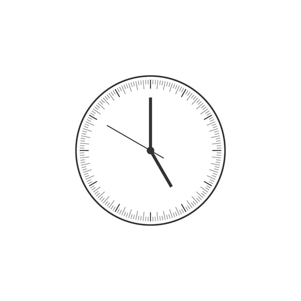 Ikona hodin je izolovaná. Časová ikona Plochý design. Vektorová ilustrace — Stockový vektor
