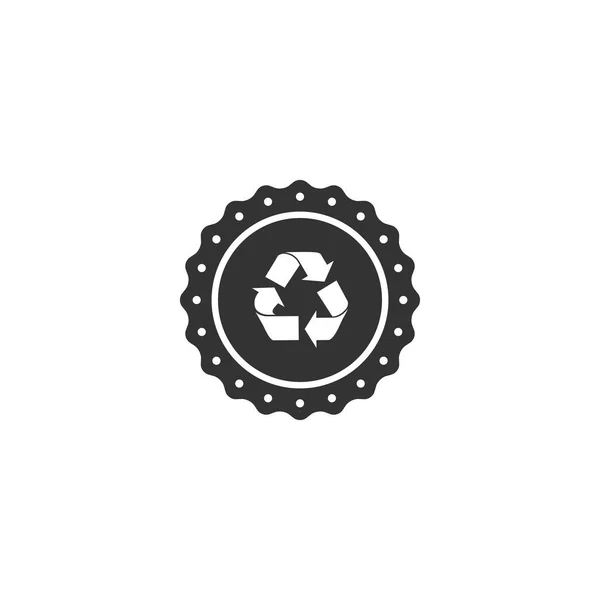 Symbool label pictogram voor recyclen geïsoleerd. Milieu recycling symbool. Plat ontwerp. Vector illustratie — Stockvector