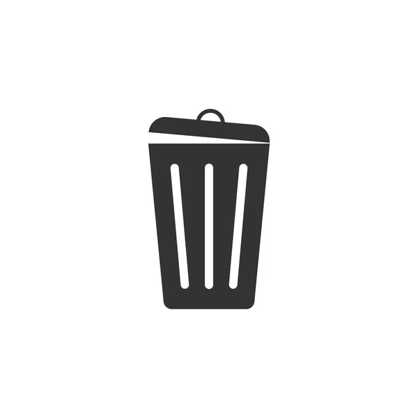 Trash kan ikonen isolerad. Soptunna tecken. Platt design. Vektor illustration — Stock vektor