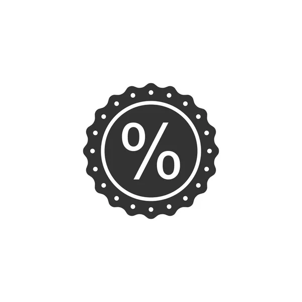 Prozentsatz Symbol Rabatt-Symbol isoliert. Verkaufsanteil - Preisschild, Etikett. flache Bauweise. Vektorillustration — Stockvektor