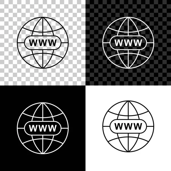 Vai all'icona Web isolata su sfondo nero, bianco e trasparente. Icona Www. Pittogramma del sito web. Simbolo web mondiale. Simbolo Internet per il design del tuo sito web, app, UI. Illustrazione vettoriale — Vettoriale Stock