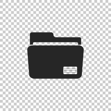 Şeffaf arka planda yalıtılmış belge klasörü simgesi. Muhasebe bağlayıcı sembolü. Defter tutma yönetimi. Düz tasarım. Vektör Illustration