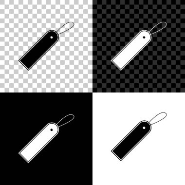 Siyah, beyaz ve şeffaf arka planda yalıtılmış boş etiket şablonu fiyat etiketi simgesi. Boş alışveriş iskontoları Sticker. Şablon iskonto başlığı. Vektör Illustration