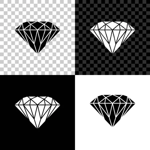 Kosočtverečná ikona izolovaná na černém, bílém a průhledném pozadí. Šperk. Drahokam. Vektorová ilustrace — Stockový vektor