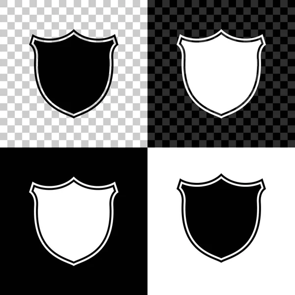 Icono de seguridad del escudo aislado sobre fondo negro, blanco y transparente. Protección, seguridad, concepto de seguridad. Señal de privacidad de acceso al firewall. Ilustración vectorial — Vector de stock