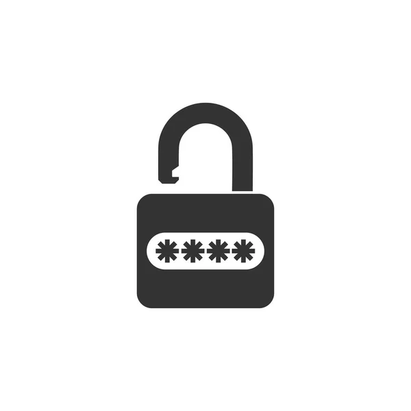 Passwortschutz und Sicherheitszugangssymbol isoliert. Sicherheit, Sicherheit, Schutz, Privatsphäre. flache Bauweise. Vektorillustration — Stockvektor