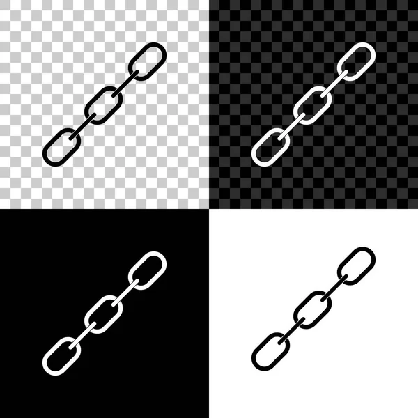 Chain link icon isolated on black, white and transparent background. Link single. Vector Illustration — Stock Vector