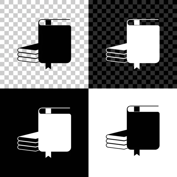 Boek icoon geïsoleerd op zwart, wit en transparante achtergrond. Vector illustratie — Stockvector