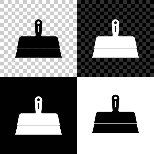Putty knife icon isolated on black, white and transparent background. Spatula repair tool. Spackling or paint instruments. Vector Illustration