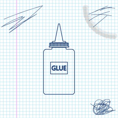 Tutkal çizgisi çizim simgesi beyaz arka planda yalıtılmış. Vektör İllüstrasyonu