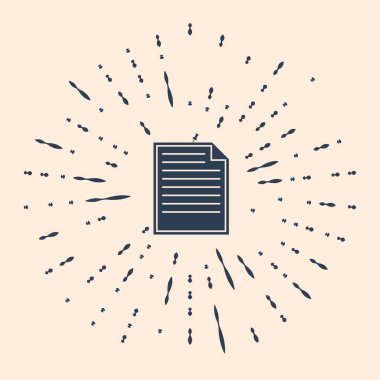 Siyah Not kağıdında bej arka planda izole edilmiş düğme simgesi var. Not kağıdı tabelası. Soyut çember rastgele noktalar. Vektör İllüstrasyonu