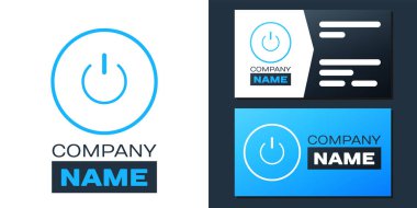 Beyaz arkaplanda logot tipi güç simgesi izole edildi. Başlat işareti. Logo tasarım şablonu elemanı. Vektör