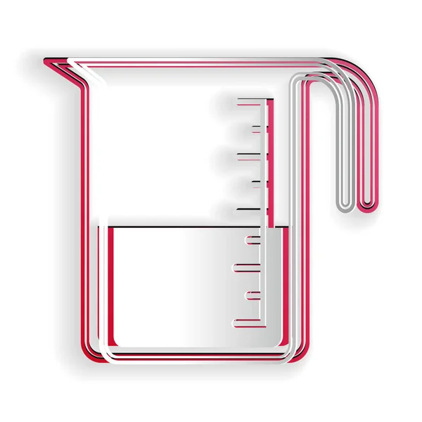 Coupe Papier Tasse Mesurer Pour Mesurer Icône Nourriture Sèche Liquide — Image vectorielle