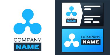 Beyaz arkaplanda izole edilmiş logotype kripto para dalgalanması XRP simgesi. Dijital para birimi. Altcoin sembolü. Engelleme zinciri tabanlı şifreli para birimi. Logo tasarım şablonu elemanı. Vektör.