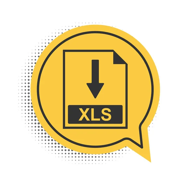 Schwarzes Xls Dateidokument Symbol Xls Symbol Auf Weißem Hintergrund Isoliert — Stockvektor